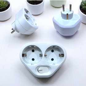 Resim Tek-İş Tek-iş Ikili Fiş Priz Çoklayıcı Anahtarlı Topraklı, Beyaz 2 Li Golyat Çocuk Koruma Kilitli 