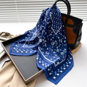 Resim Fernca1 Çizgili Eşarp Ipek Eşarp 70CM Küçük Kare Kafa Bandı Saç Türbanı Kravat Çanta (Yurt Dışından) 