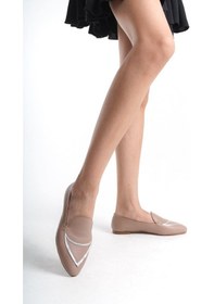 Resim Mubiano Hakiki Deri Collection Kadın Babet Pudra -mcmng2433-pd Pudra 