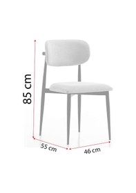 Resim Evdemo Polo Metal Tekli Mutfak Yemek Masası Sandalyesi Krem Krem 