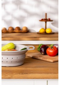 Resim Emsan Soft Katlanabilir Büyük Süzgeç Gri 
