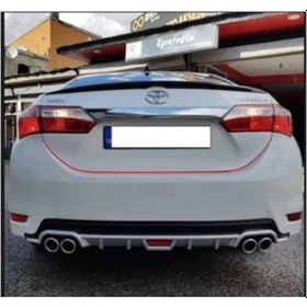 Resim Toyota Corolla Uyumlu Difüzör Arka Tampon Eki Gri 2013 