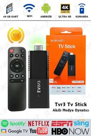 Resim L'eDoren 4K Android TV Stick Medya Oynatıcı Android 12.1 Ultra Hd Tv Box Asistan Smart Tv Wifi 