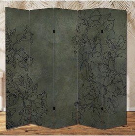 Resim dbsanat Doğa Temalı Özel Tasarım Paravan Room Divider 180 x 200 cm 