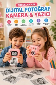 Resim Toyaş Dijital Fotoğraf Makineleri Çocuk Termal Resim Baskılı Yazıcı Kamera Video Makinesi 
