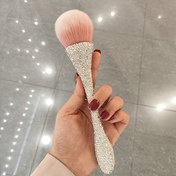 Resim Geniş Parıltılı Tırnak Fırçası - Makyaj ve Nail Art için Naylon Kıllarla Glitter Toz Fırçası, Hassas Detaylandırma İçin Nazik Temizlik Aracı 