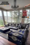 Resim mdhomecarpet Şark Köşesi Minder Takımı | Yer , Sırt Minderi, Etnik Desen, Salon ve Ev İçin 13 Parça Süngerli 