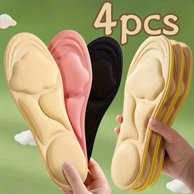 Resim 4 Adet Unisex 6D Bulut Tabanlık, Kalın Yumuşak ve Rahat Spor ve Günlük Kullanım İçin Nefes Alabilir Hafıza Köpüğü Malzemeli Tabanlıklar 