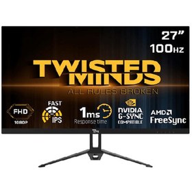 Resim TWISTED MINDS 24 TM24FHD100IPS FHD 100HZ 1MS HDMI VGA IPS FREESYNC/GSYNC ÇERÇEVESİZ GAMING MONİTÖR Twisted Minds