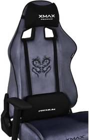 Resim XMAX/Rio Plus Balerion Terletmez Kadife Kumaş Antrasit Gaming Oyuncu Koltuğu / 120 Kg Taşır 46753424346753 
