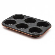 Resim Aryıldız 6'lı Muffin Kalıbı Mat Turuncu 
