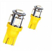 Resim T10 Led Ampul 5 Çipli Sarı 12 Volt 