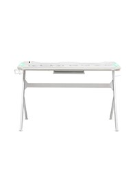 Resim Ryze Extreme Karbon Fiber Rgb Oyuncu Masası - Beyaz 120x60x76 Cm Beyaz 