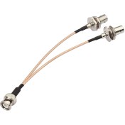 Resim Sones 30 Cm Bnc Erkek - Çift Bnc Dişi Rg316 Kablolu Koaksiyel Konnektör 