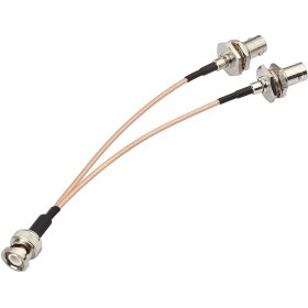 Resim Sones 30 Cm Bnc Erkek - Çift Bnc Dişi Rg316 Kablolu Koaksiyel Konnektör 