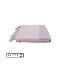 Resim %100 Pamuk Plaj Havlusu, Xxl 100x180cm, Marmaris, Pembe Lila 