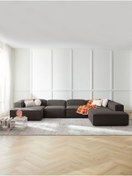 Resim S Home Design Concept Frida 5 Modül Pofidik Modüler Kanepe Xl Köşe Koltuk Takımı Sağ Köşe, Keten Antrasit 