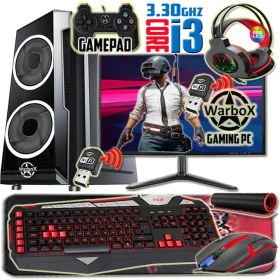 Resim Warbox Michael I3 3220 3.30GHZ 8gb Ram 240GB SSD 250GB HDD R7 240-4GB E.kartı 19" Monitör Masaüstü Bilgisayar 