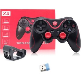 Resim Fosenze Siyah Kablosuz Bluetooth Oyun Kolu - Android, Pc, Ps3 Uyumlu - Telefon Dikey Konumlandırıcı Ve Alıcı İle Paketli 