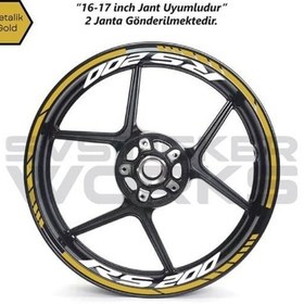 Resim Bajaj Rs200 Jant Sticker Dış Ve İç Set Sticker Jant Şeridi Altın 97092393 