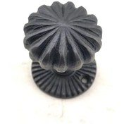 Resim Antika Tarz Dekoratif Pirinç Açarlı Kapı Babası - 50mm, Oksit 