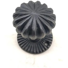 Resim Antika Tarz Dekoratif Pirinç Açarlı Kapı Babası - 50mm, Oksit 