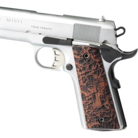 Resim Colt 1911 Ceviz Ağacı Tabanca Kabzesi 