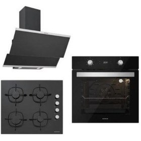 Resim Silverline 6 3420B - CS5335S01 - BO6504B01 Siyah Ankastre Set 