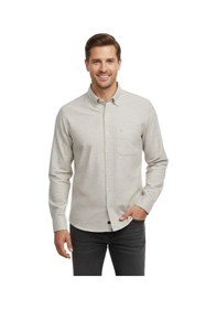 Resim Erkek Klasik Uzun Kol Tek Cepli Gömlek Bgl-st04821 Bej 