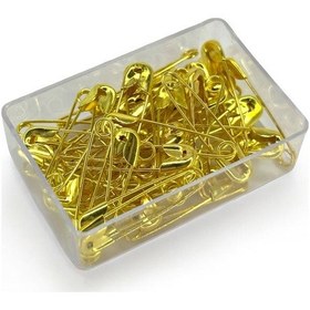 Resim Loggia Çengelli İğne Altın Gold Renk 50 Adet 2cm - Eşarp Ve Şal İğnesi - Kadın Tesettür Aksesuar Çok Amaçlı Gold 