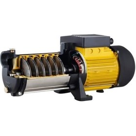 Resim Vkp S/s 7-05 M 2 Hp 220v Paslanmaz Çelik Fanlı Kademeli Yatay Milli Pompa 