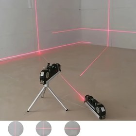 Resim Çok Amaçlı Lazer Seviye Kit - Standlı, Çapraz Çizgili Lazer Seviyesi ve Işaretleyici, Projelerinizi Hassas Ölçüm Yapın! 
