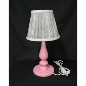 Resim Ahşap Ayaklı Kız Çocuk Odası Bebek Odası Abajuru 