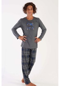 Resim Vienetta Erkek Çocuk Uzun Kol Gri Pijama Takımı C3t0n5o031 001 