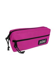 Resim Jacbag Çift Fermuarlı Pembe Kız Çocuk Kalem Kutusu Çok Renkli 