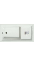 Resim Maryland Oturmalı Mini Dikdörtgen Küvet 140x70, H43 (Gövde + Metal Ayak + 4 Yön Panel) 