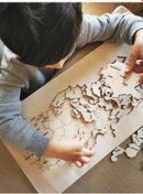 Resim Unisex Ahşap Türkiye Haritası, Yapboz, Puzzle Kutulu (50X27,50 