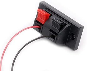 Resim 2 li Hoparlör Terminal Soketi Panel Montaj Tip Yaylı Speaker Ses Kablo Bağlantı Birleştirme Konnektörü AC 50V 3A 24-16 AWG 