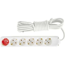 Resim Almera 6'lı Topraklı Priz 5 Mt 