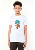 Resim Anime Dragon Ball Baskılı Unisex Çocuk Beyaz T-Shirt (534796690) 