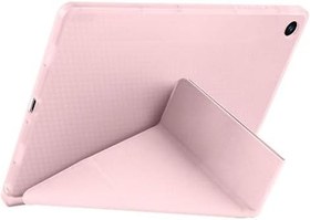 Resim Galaxy A11+ Plus Uyumlu Standlı Tablet Kılıfı + Kablosuz Klavye Mouse Set (Pembe) 