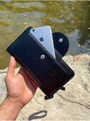 Resim Derkon Oslo Telefon Bölmeli Elden Tutmalı Siyah Cüzdan 