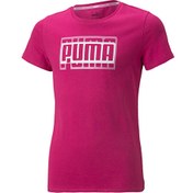 Resim Puma Pembe Kız Bebek Bisiklet Yaka Kısa Kollu T-Shirt 84693714 Alpha Tee 