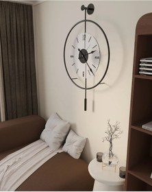 Resim MetaQuartz Aksesuar (Büyük Boy-50*75 cm)Siyah Luxry Şefaf Cam , Modern Dekoratif Metal Cam 