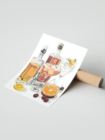 Resim Zestia Çerçevesiz Poster, Alkollü İçecekler ve Kokteyl Malzemeleri, Mutfak Dekoru Poster No: 110206 21 x 30 