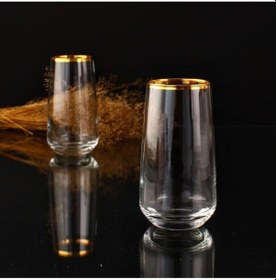 Resim 420015 6'lı Meşrubat Bardağı Su Bardağı Altın Altın 