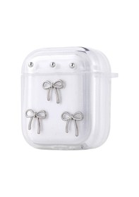 Resim Ekılıf - Apple Uyumlu AirPods 1. Nesil - Kılıf Airbag Tasarımlı Simli Şeffaf Kutup Kılıf - Airbag 44 - Fiyonk - T36621 Fiyonk 