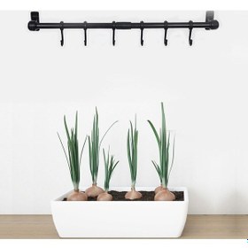 Resim Buffer Duvara Monte Edilen 6 Kancalı Dekor Kaşıklık ve Kupa Askıs 