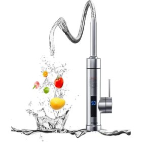 Resim Ani Su Isıtıcı Musluk Sıcak Musluk Metal 