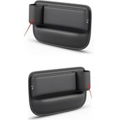 Resim Dashanshop Evrensel Çocuk Koltuğu Dolgusu 2li Set, Telefon Gözlük Anahtarlık Saklama Kutusu Siyah 